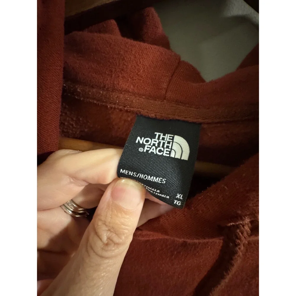 The North Face Box NSE Pullover Hoodie Logo Graphic Size XL Rust Red Men's